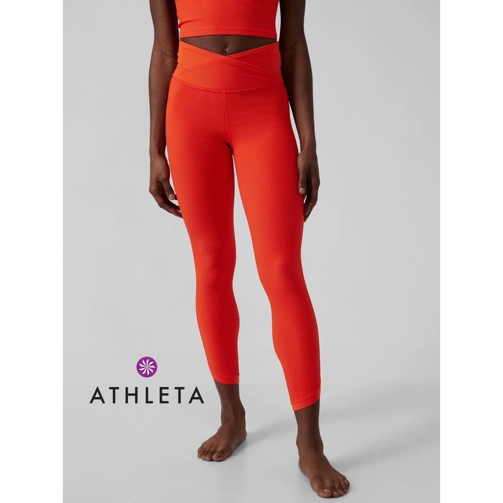 athleta elation crossover rib 7/8 tight size small
